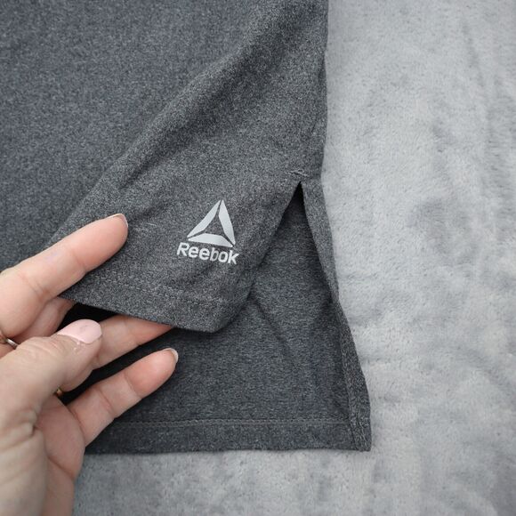 Rebook Sweatshirt Womens S Gray Long Sleeve Drawstring Logo Pullover Hoodie - Picture 14 of 16